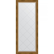 Зеркало Evoform Exclusive-G 153х63 BY 4133 с гравировкой в багетной раме - Состаренная бронза с плетением 70 мм