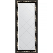 Зеркало Evoform Exclusive-G 154х65 BY 4139 с гравировкой в багетной раме - Черный ардеко 81 мм