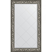 Зеркало Evoform Exclusive-G 133х79 BY 4243 с гравировкой в багетной раме - Византия серебро 99 мм