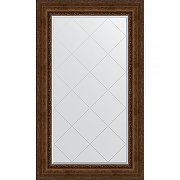 Зеркало Evoform Exclusive-G 137х82 BY 4257 с гравировкой в багетной раме - Состаренная бронза с орнаментом 120 мм