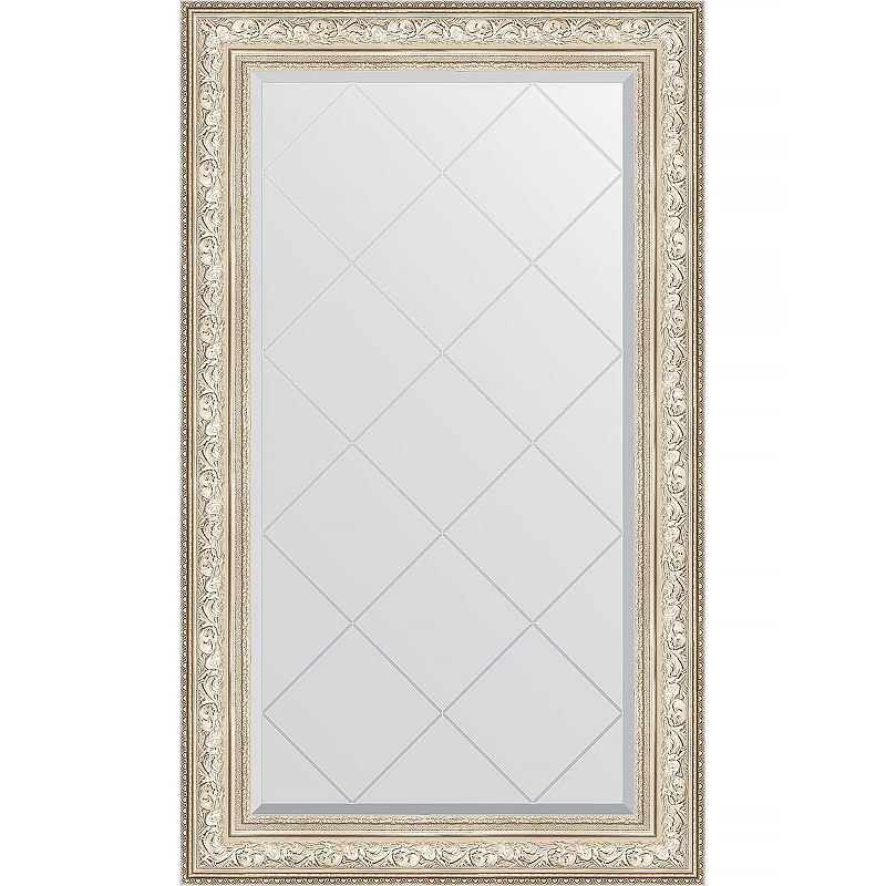 Зеркало Evoform Exclusive-G 135х80 BY 4254 с гравировкой в багетной раме - Виньетка серебро 109 мм