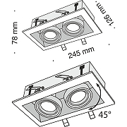 Встраиваемый светильник Maytoni Downlight Metal Modern DL008-2-02-S Серебро-8