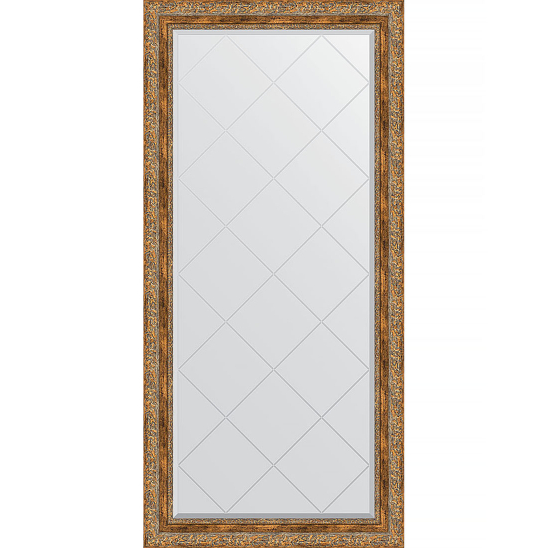 Зеркало Evoform Exclusive-G 157х75 BY 4273 с гравировкой в багетной раме - Виньетка античная бронза 85 мм 24369