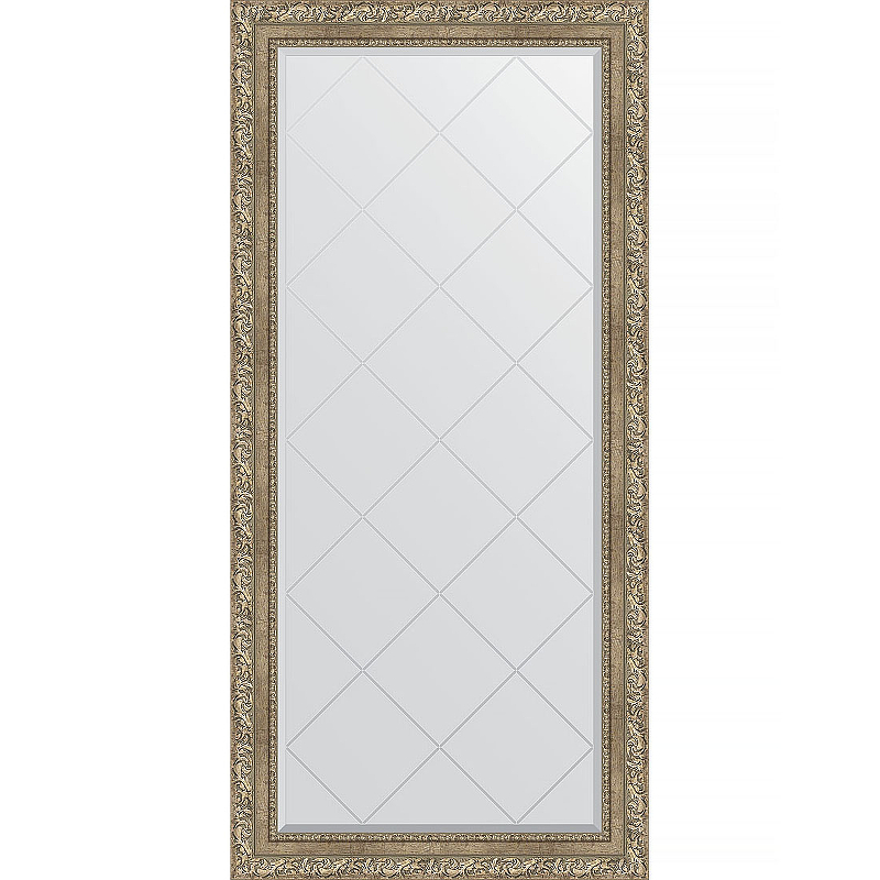 Зеркало Evoform Exclusive-G 157х75 BY 4272 с гравировкой в багетной раме - Виньетка античное серебро 85 мм 24369