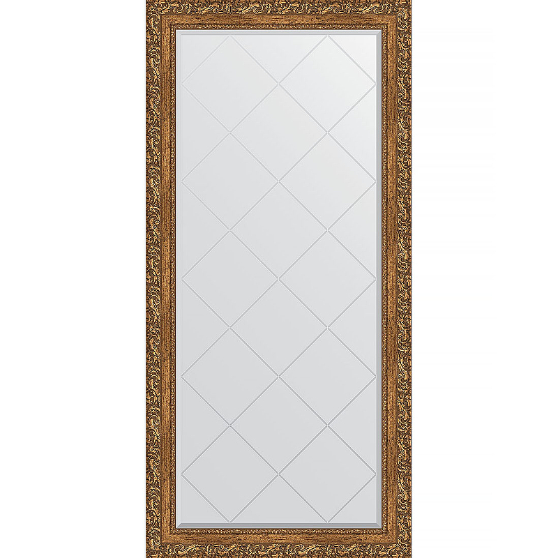 Зеркало Evoform Exclusive-G 157х75 BY 4271 с гравировкой в багетной раме - Виньетка бронзовая 85 мм