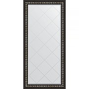 Зеркало Evoform Exclusive-G 157х75 BY 4268 с гравировкой в багетной раме - Черный ардеко 81 мм