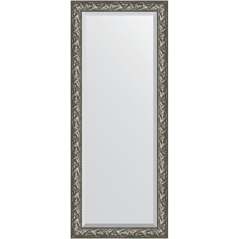 Зеркало Evoform Exclusive Floor 203х84 BY 6125 с фацетом в багетной раме - Византия серебро 99 мм зеркало с фацетом в багетной раме evoform византия серебро 99 мм 119х179 см