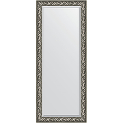 Зеркало Evoform Exclusive Floor 203х84 BY 6125 с фацетом в багетной раме - Византия серебро 99 мм