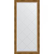 Зеркало Evoform Exclusive-G 135х73 BY 4262 с гравировкой в багетной раме - Состаренная бронза с плетением 70 мм