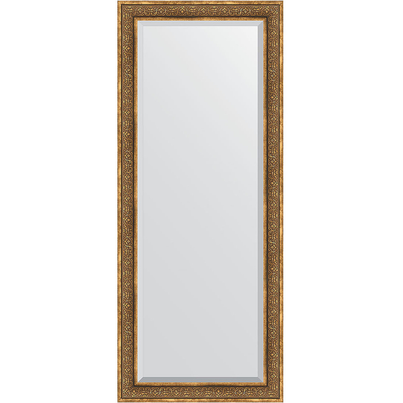 Зеркало Evoform Exclusive Floor 204х84 BY 6131 с фацетом в багетной раме - Вензель бронзовый 101 мм зеркало с фацетом в багетной раме evoform вензель бронзовый 101 мм 59х89 см