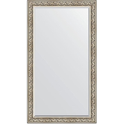 Зеркало Evoform Exclusive Floor 205х115 BY 6174 с фацетом в багетной раме - Барокко серебро 106 мм