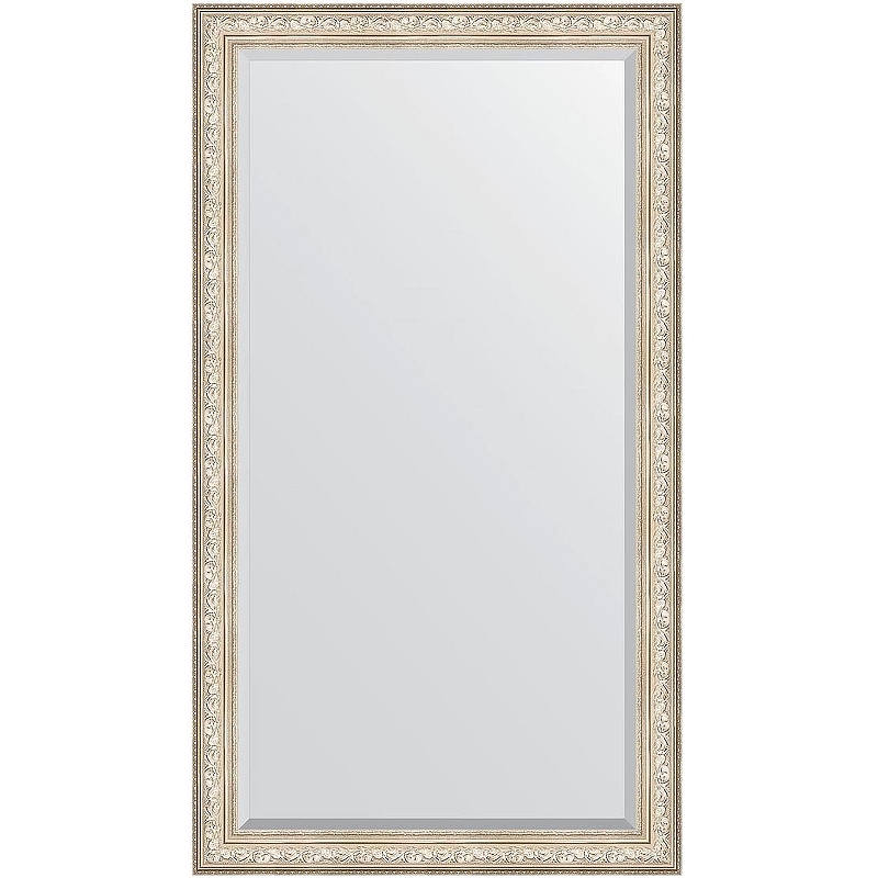 Зеркало Evoform Exclusive Floor 205х115 BY 6176 с фацетом в багетной раме - Виньетка серебро 109 мм