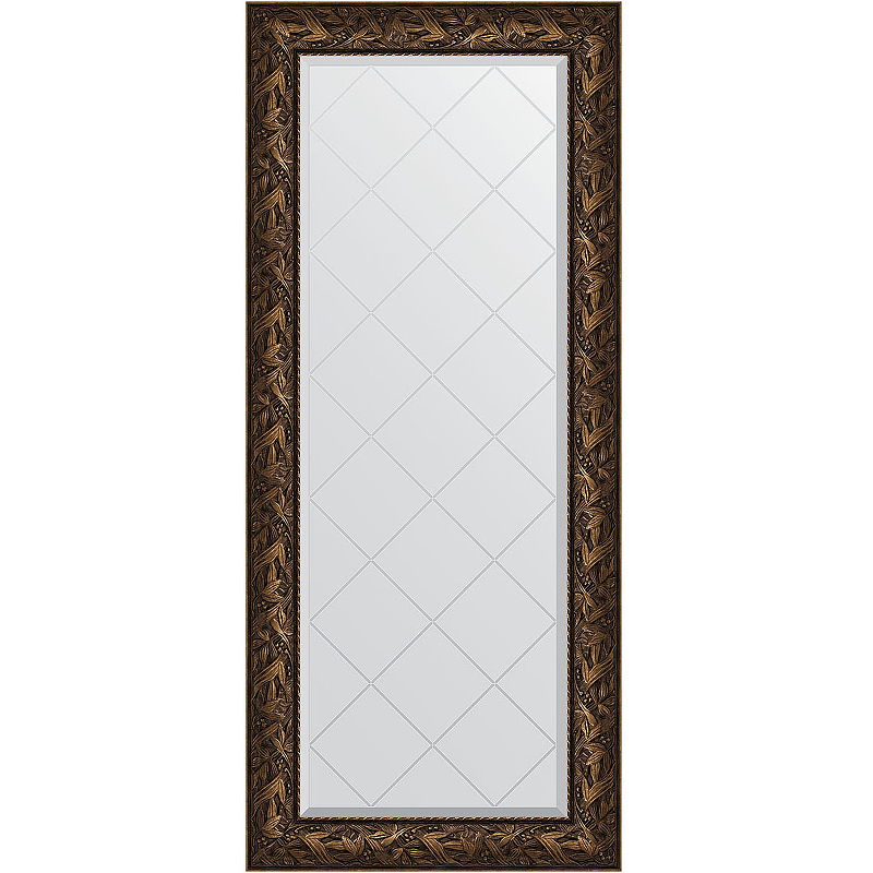 Зеркало Evoform Exclusive-G 158х69 BY 4158 с гравировкой в багетной раме - Византия бронза 99 мм