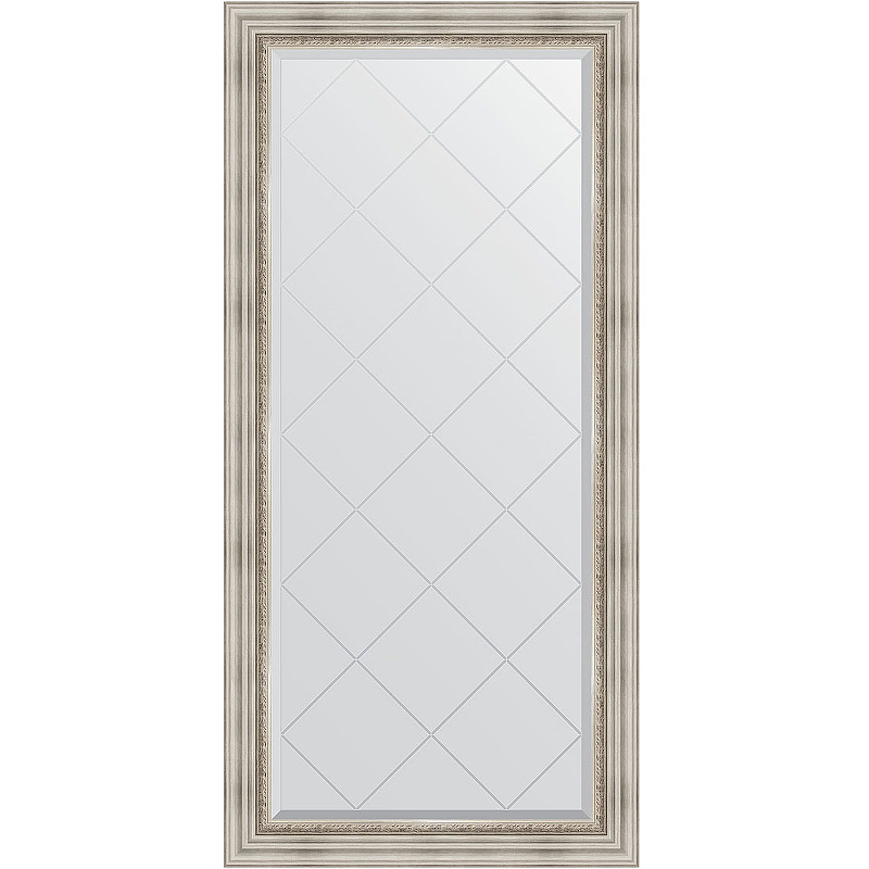 Зеркало Evoform Exclusive-G 158х76 BY 4276 с гравировкой в багетной раме - Римское серебро 88 мм 24569