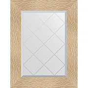 Зеркало Evoform Exclusive-G 74х56 BY 4021 с гравировкой в багетной раме - Золотые дюны 90 мм