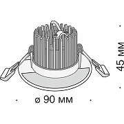 Встраиваемый светильник Maytoni Downlight Zen DL038-2-L7B Черный-5