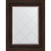 Зеркало Evoform Exclusive-G 76х59 BY 4033 с гравировкой в багетной раме - Темный прованс 99 мм
