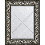 Зеркало Evoform Exclusive-G 76х59 BY 4028 с гравировкой в багетной раме - Византия серебро 99 мм