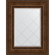 Зеркало Evoform Exclusive-G 80х62 BY 4042 с гравировкой в багетной раме - Состаренная бронза с орнаментом 120 мм