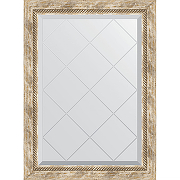 Зеркало Evoform Exclusive-G 86х63 BY 4091 с гравировкой в багетной раме - Прованс с плетением 70 мм