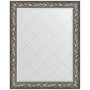Зеркало Evoform Exclusive-G 124х99 BY 4372 с гравировкой в багетной раме - Византия серебро 99 мм