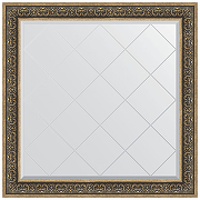 Зеркало Evoform Exclusive-G 109х109 BY 4465 с гравировкой в багетной раме - Вензель серебряный 101 мм