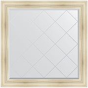 Зеркало Evoform Exclusive-G 109х109 BY 4461 с гравировкой в багетной раме - Травленое серебро 99 мм