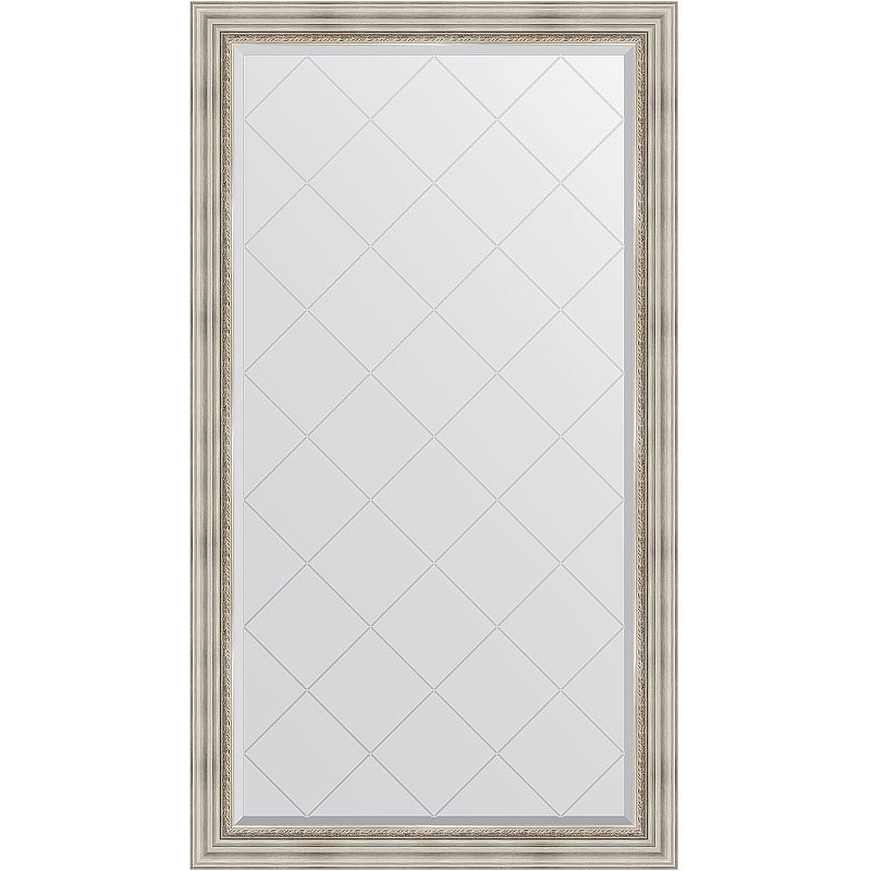 Зеркало Evoform Exclusive-G 171х96 BY 4405 с гравировкой в багетной раме - Римское серебро 88 мм зеркало с гравировкой в багетной раме римское серебро 88 мм 76x131 см