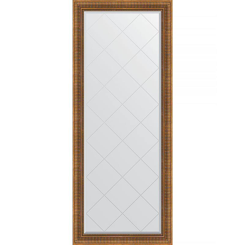 Зеркало Evoform Exclusive-G Floor 202х82 BY 6322 с гравировкой в багетной раме - Бронзовый акведук 93 мм