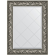 Зеркало Evoform Exclusive-G 91х69 BY 4114 с гравировкой в багетной раме - Византия серебро 99 мм