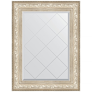 Зеркало Evoform Exclusive-G 93х70 BY 4125 с гравировкой в багетной раме - Виньетка серебро 109 мм