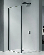 Душевая стенка Good Door Cofe SP-100-C-B 100 КФ00020 профиль Черный стекло прозрачное-1