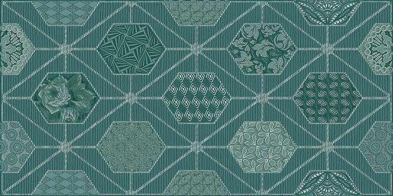 Керамический декор Azori Devore Indigo Geometria 587162001 31,5х63 см декор настенный azori devore geometria 31 5x63 см матовый цвет серый геометрия