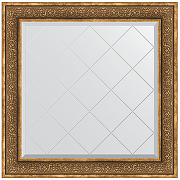 Зеркало Evoform Exclusive-G 89х89 BY 4335 с гравировкой в багетной раме - Вензель бронзовый 101 мм