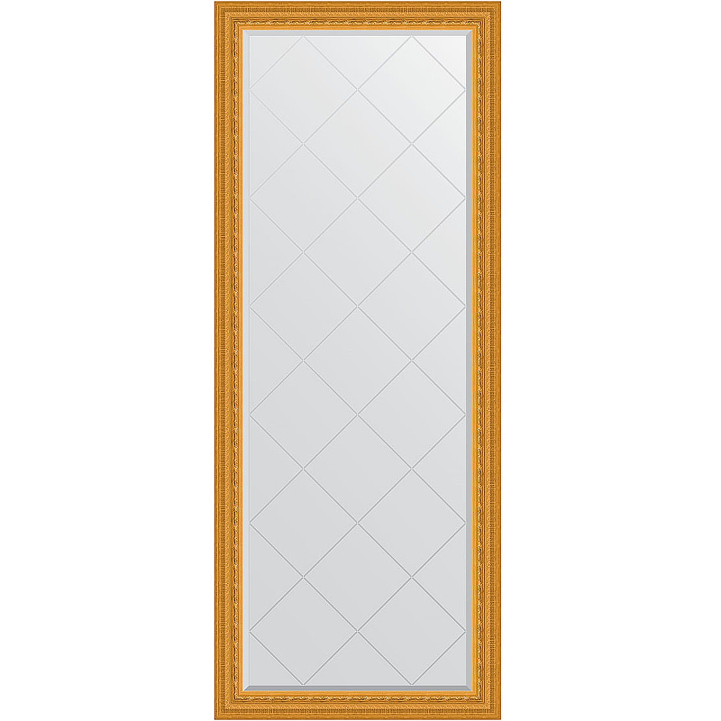 Зеркало Evoform Exclusive-G Floor 199х80 BY 6309 с гравировкой в багетной раме - Сусальное золото 80 мм
