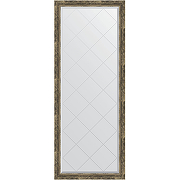 Зеркало Evoform Exclusive-G Floor 198х78 BY 6305 с гравировкой в багетной раме - Старое дерево с плетением 70 мм