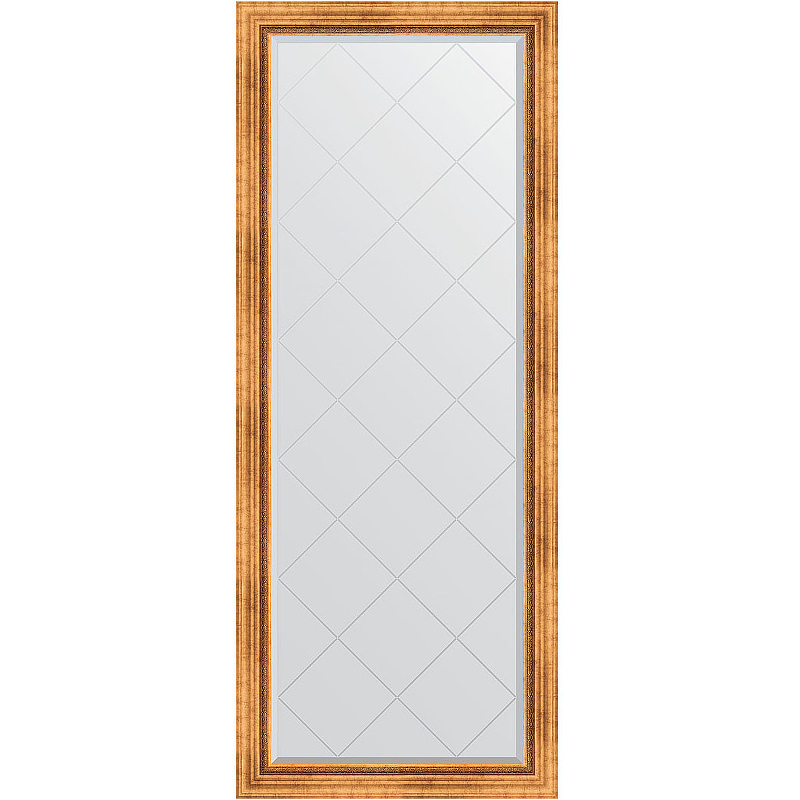 Зеркало Evoform Exclusive-G Floor 201х81 BY 6317 с гравировкой в багетной раме - Римское золото 88 мм зеркало с гравировкой в багетной раме римское золото 88 мм 76x131 см