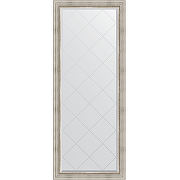 Зеркало Evoform Exclusive-G Floor 201х81 BY 6318 с гравировкой в багетной раме - Римское серебро 88 мм
