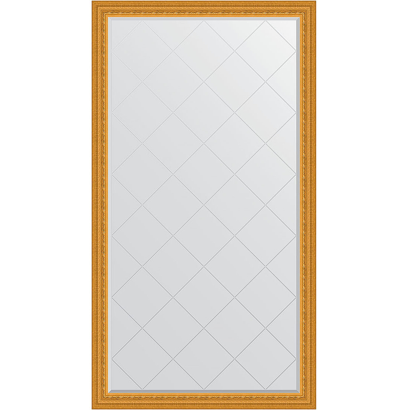 Зеркало Evoform Exclusive-G Floor 199х110 BY 6349 с гравировкой в багетной раме - Сусальное золото 80 мм