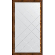 Зеркало Evoform Exclusive-G Floor 201х111 BY 6359 с гравировкой в багетной раме - Римская бронза 88 мм
