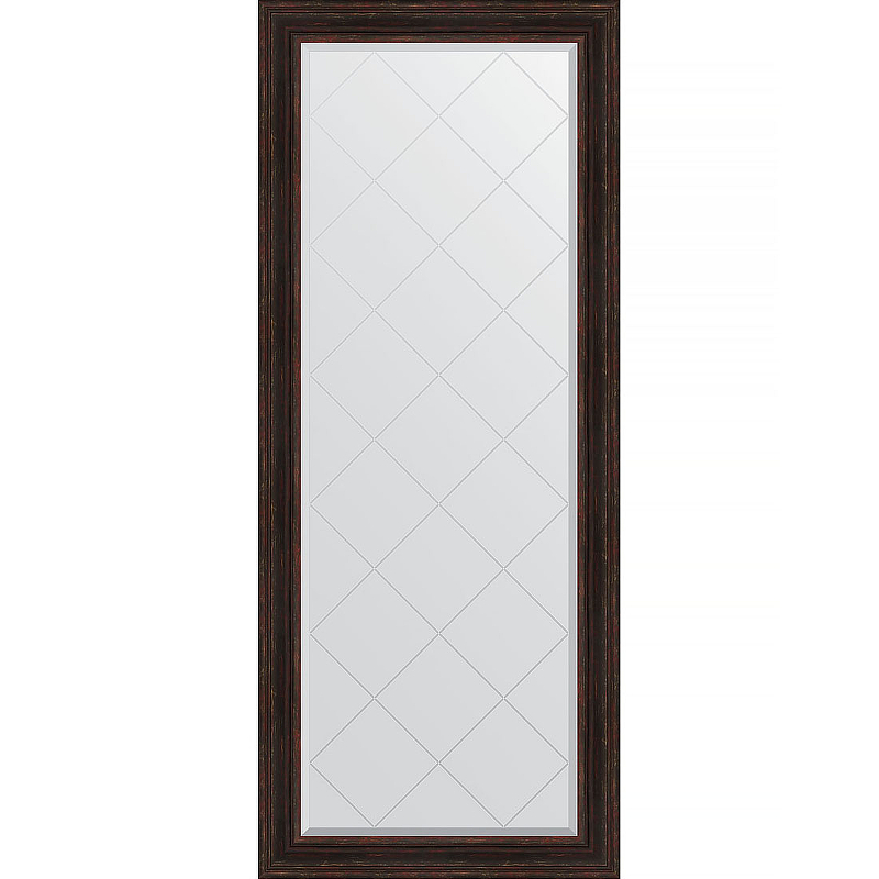 Зеркало Evoform Exclusive-G Floor 204х84 BY 6330 с гравировкой в багетной раме - Темный прованс 99 мм зеркало с гравировкой в багетной раме evoform темный прованс 99 мм 109x109 см