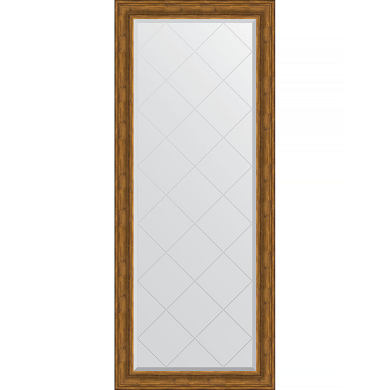 Зеркало Evoform Exclusive-G Floor 204х84 BY 6329 с гравировкой в багетной раме - Травленая бронза 99 мм зеркало с гравировкой в багетной раме травленая бронза 99 мм 89x89 см