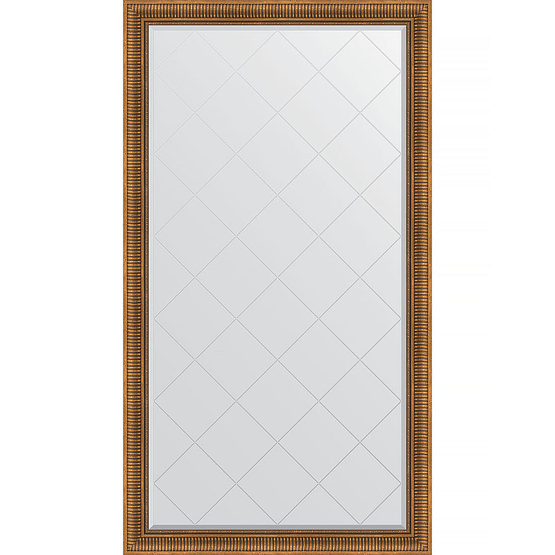 Зеркало Evoform Exclusive-G Floor 202х112 BY 6362 с гравировкой в багетной раме - Бронзовый акведук 93 мм