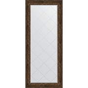 Зеркало Evoform Exclusive-G Floor 207х87 BY 6340 с гравировкой в багетной раме - Состаренное дерево с орнаментом 120 мм