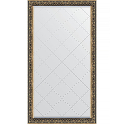 Зеркало Evoform Exclusive-G Floor 204х114 BY 6372 с гравировкой в багетной раме - Вензель серебряный 101 мм