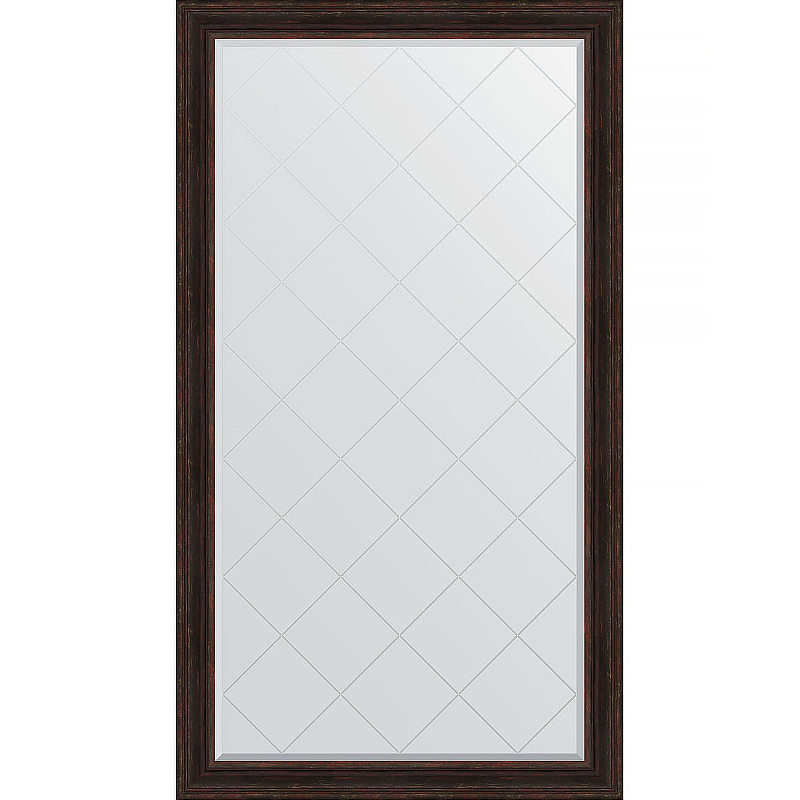 Зеркало Evoform Exclusive-G Floor 204х114 BY 6370 с гравировкой в багетной раме - Темный прованс 99 мм зеркало с гравировкой в багетной раме темный прованс 99 мм 79x134 см