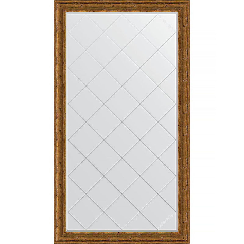 Зеркало Evoform Exclusive-G Floor 204х114 BY 6369 с гравировкой в багетной раме - Травленая бронза 99 мм
