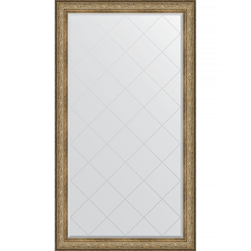 Зеркало Evoform Exclusive-G Floor 205х115 BY 6375 с гравировкой в багетной раме - Виньетка античная бронза 109 мм 57529