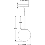 Подвесной светильник Maytoni Modern Basic form MOD321PL-01G3 Белый Золото-4