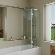 Шторка на ванну D&K Matrix 90 DG1109001 профиль Хром стекло прозрачное-5